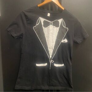 Next Level Apparel Black Tuxedo Tee